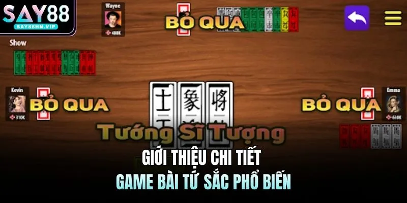 Giới thiệu chi tiết game bài tứ sắc phổ biến
